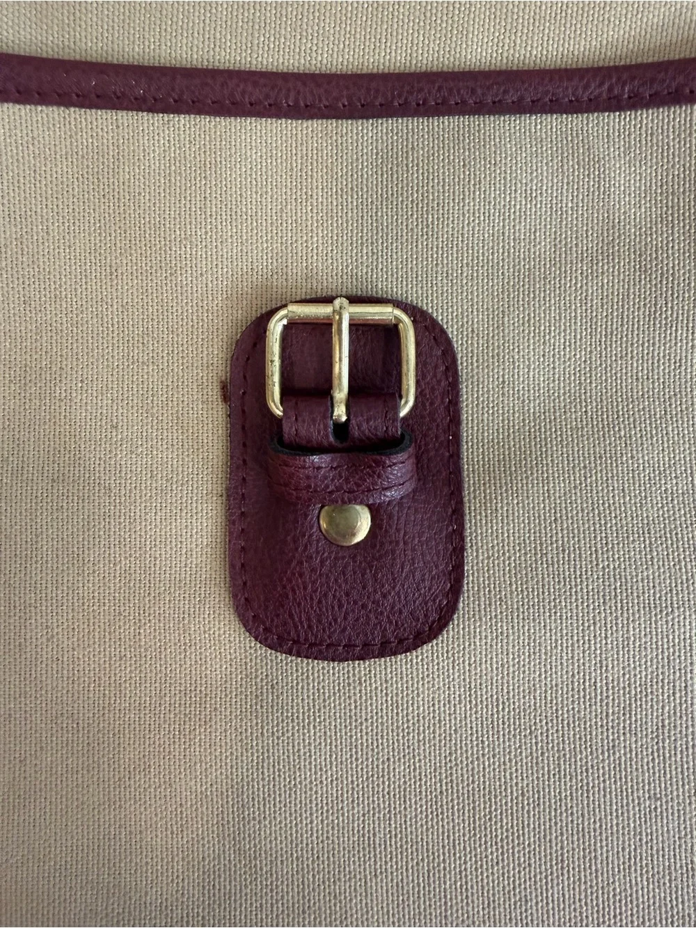 Vintage Ralph Lauren Beige & Brown Leather Messenger Bag Shoulder 1978
